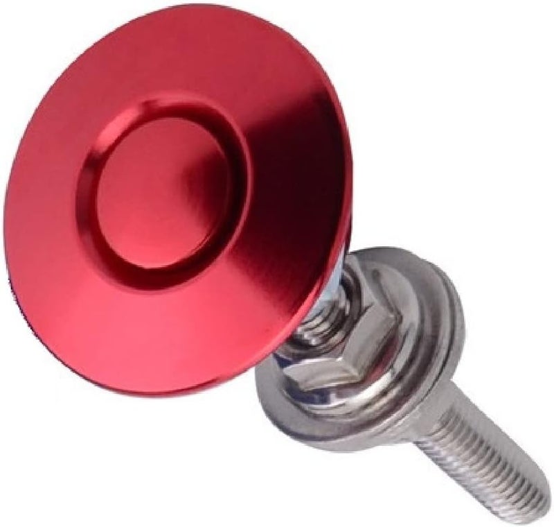 ANJOSHI Quick Release Latch Lock Clip Push Button Bonnet Kit 1.25in/32mm Diameter Universal Aluminum Alloy Quick Latch Lock for Auto Car Bumper License Plate Hood or Various DIY(Red) - Image 1